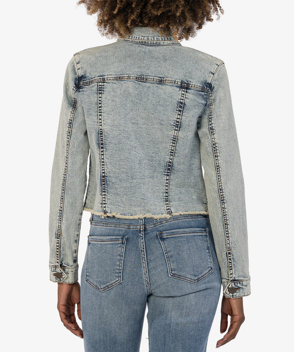 Kut From The Kloth Kara Frayed Denim Jacket