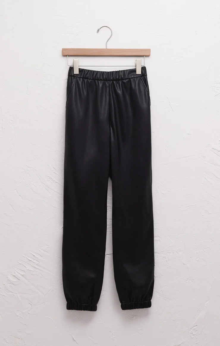 Lenora Faux Leather Jogger