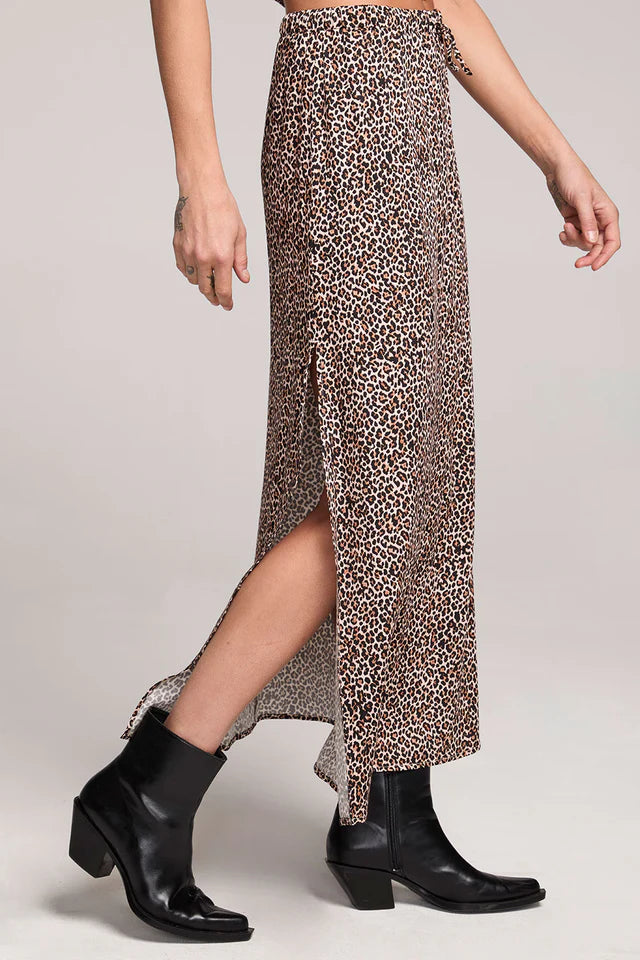 Seraphyne Leopard Midi Skirt