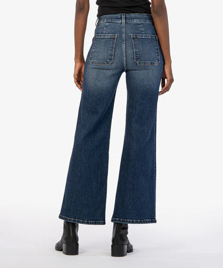 Kut From The Kloth Meg High Waist Flare Jeans in Bracing Wash