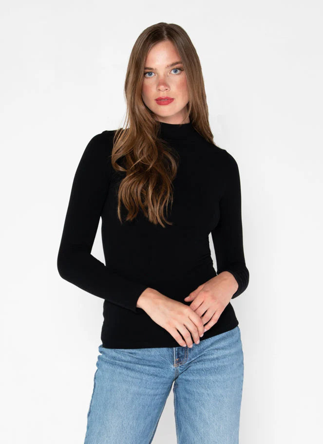 Bamboo Mock Neck Top by C'est Moi