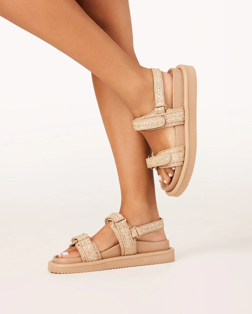 Quista Sandals in Raffia by Billini