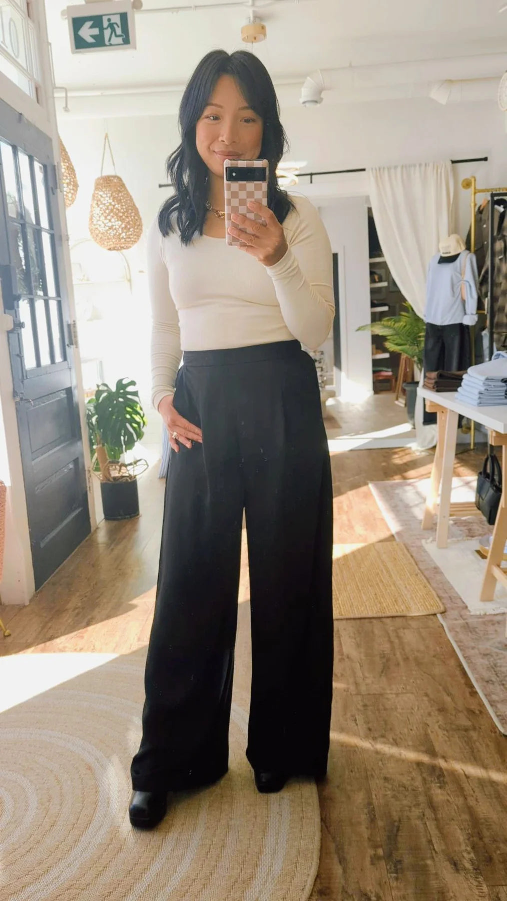 Romy Satin Pleated Pants