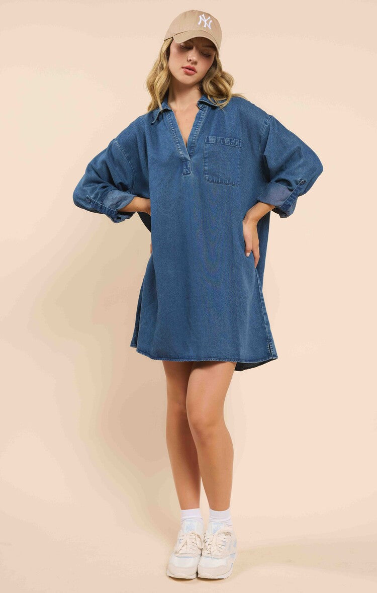 It's Pouring Denim Dress