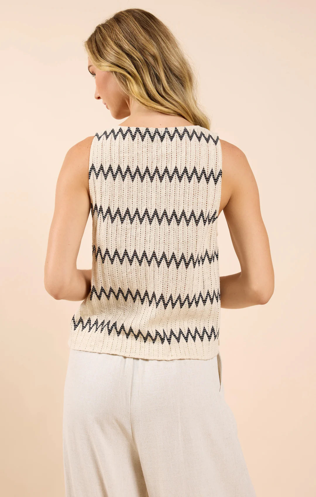 Way Out Zig Zag Knit Top