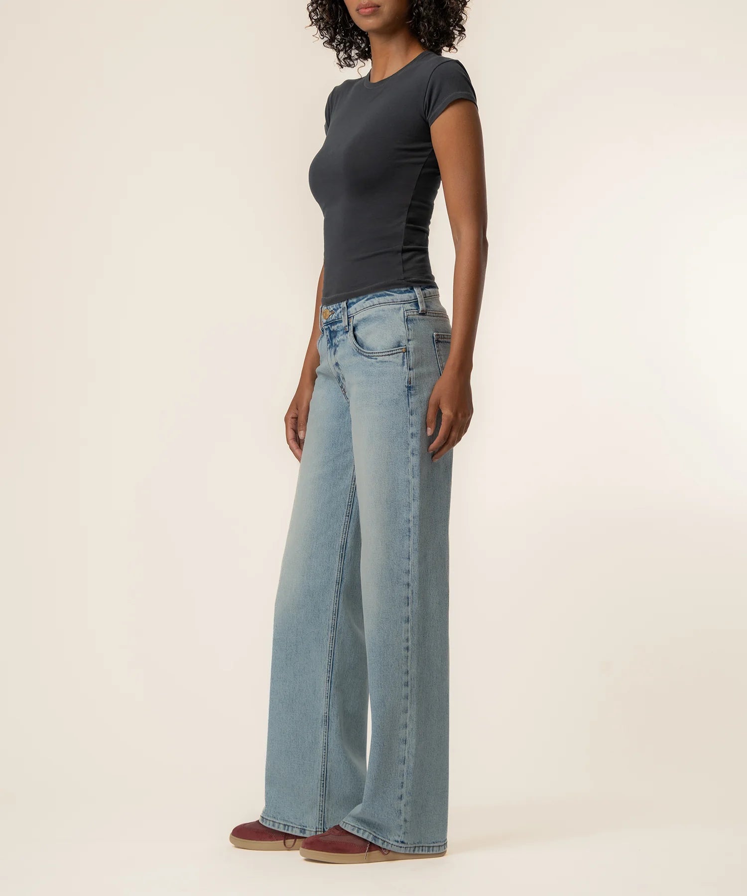 Kut From the Kloth Selena Baggy Low Rise Clean Hem