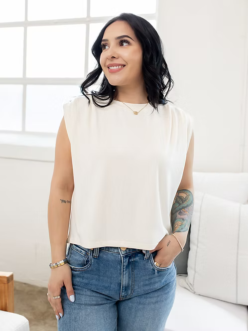 Statuesque Shirred Tank