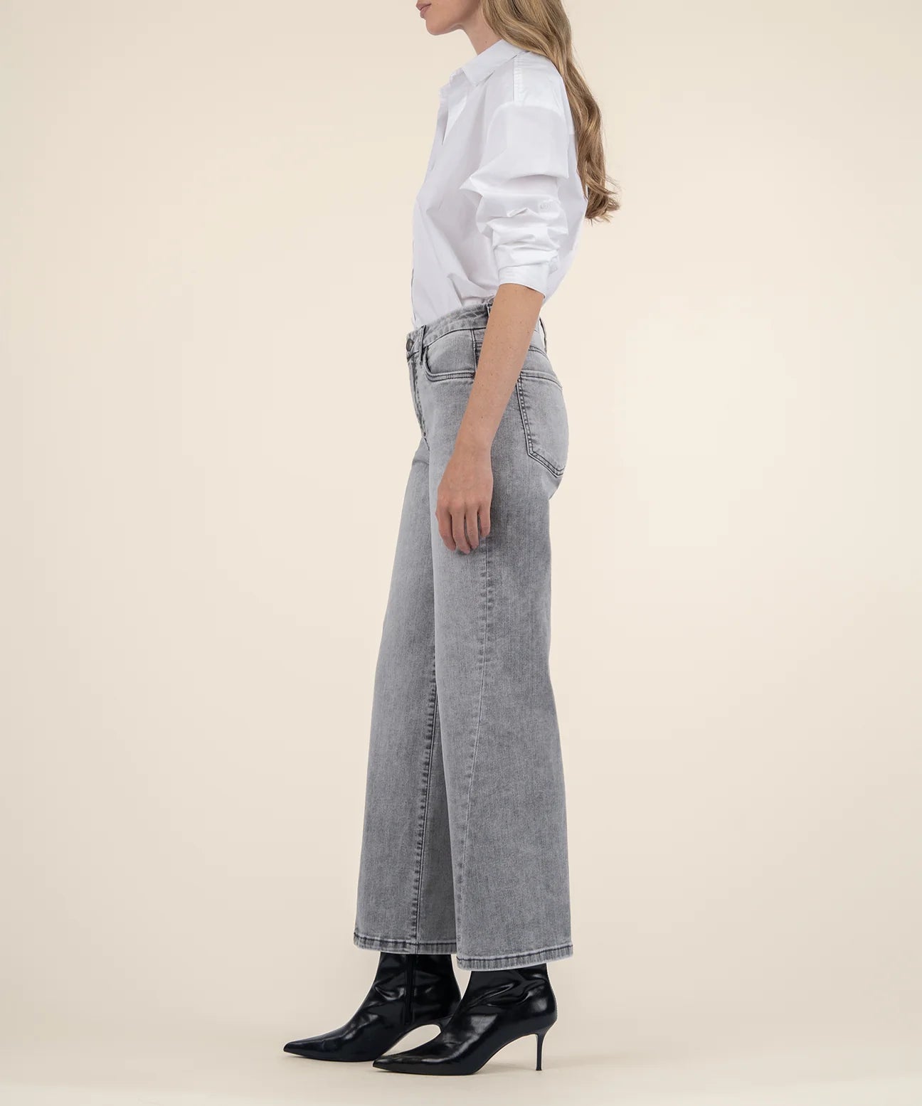 Kut From the Kloth Meg High Rise Fab Ab Wide Leg Back Forward