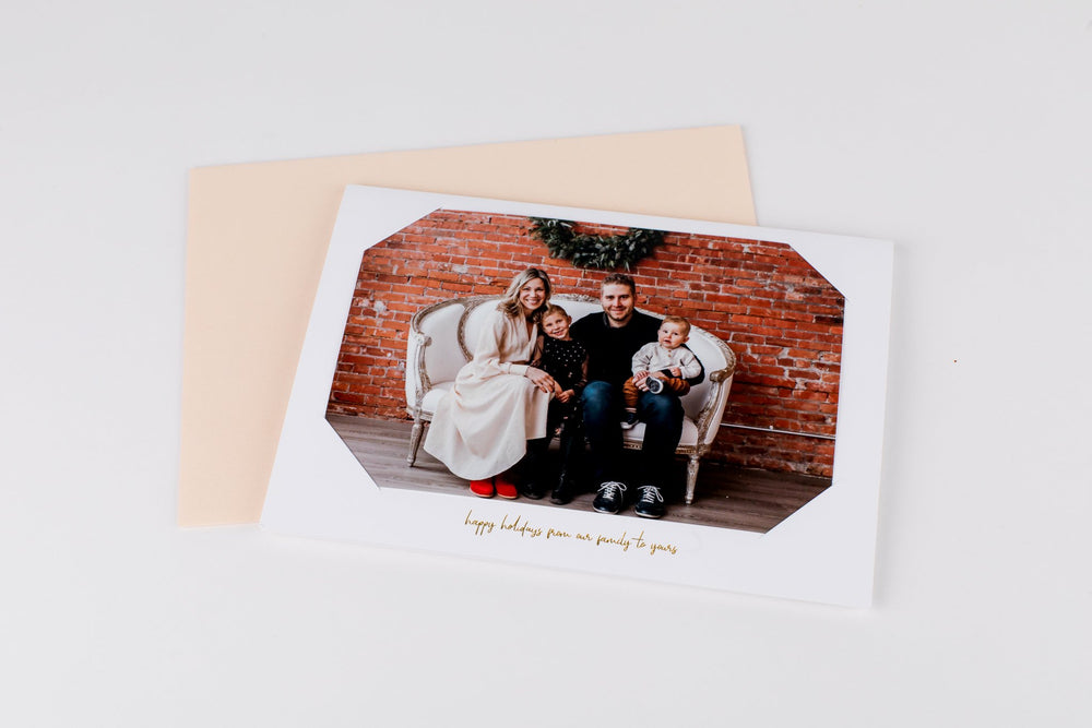 Wrinkle and Crease Holiday Photo Card - Box
