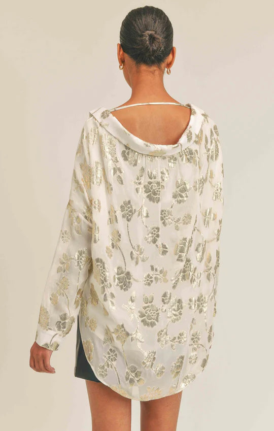 Afterglow Lurex Slouchy Shirt