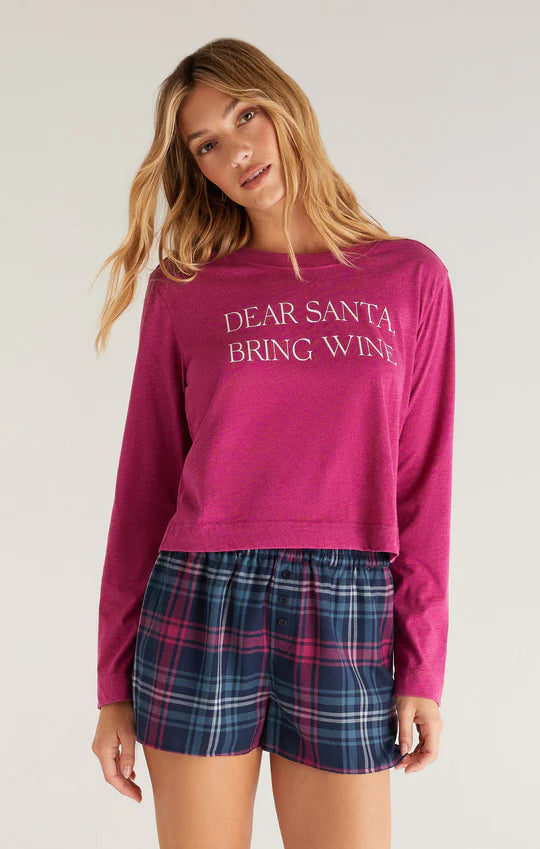 Bring Wine Long Sleeve Top